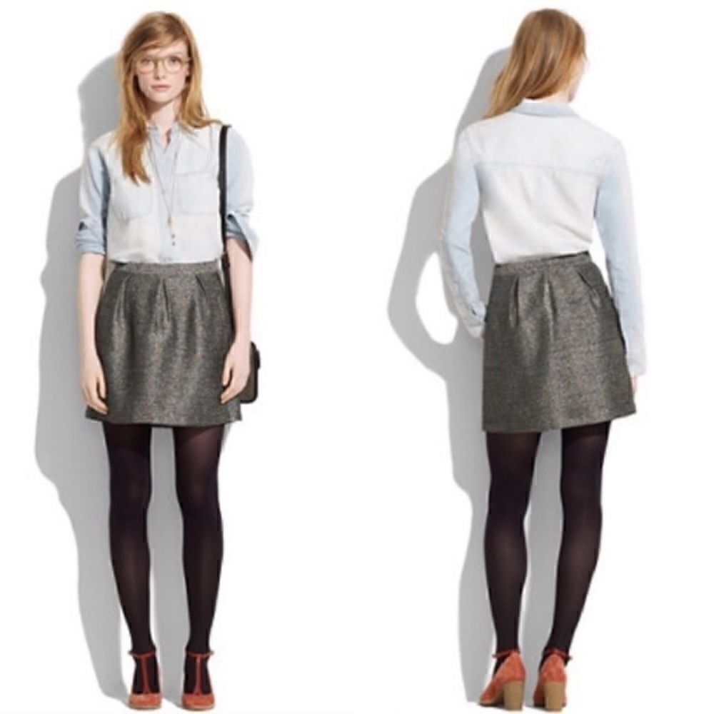 Madewell Tweed Mini Skirt with Pockets | SZ 4